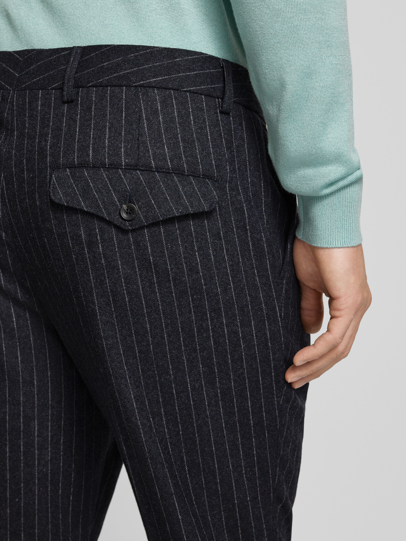 Scotch & Soda Slim fit broek met bandplooien
