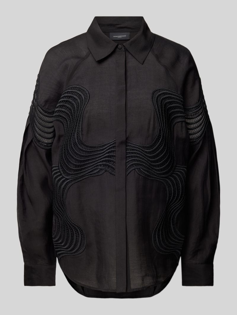 Copenhagen Muse Relaxed fit blouse met platte kraag model 'MOLLY'