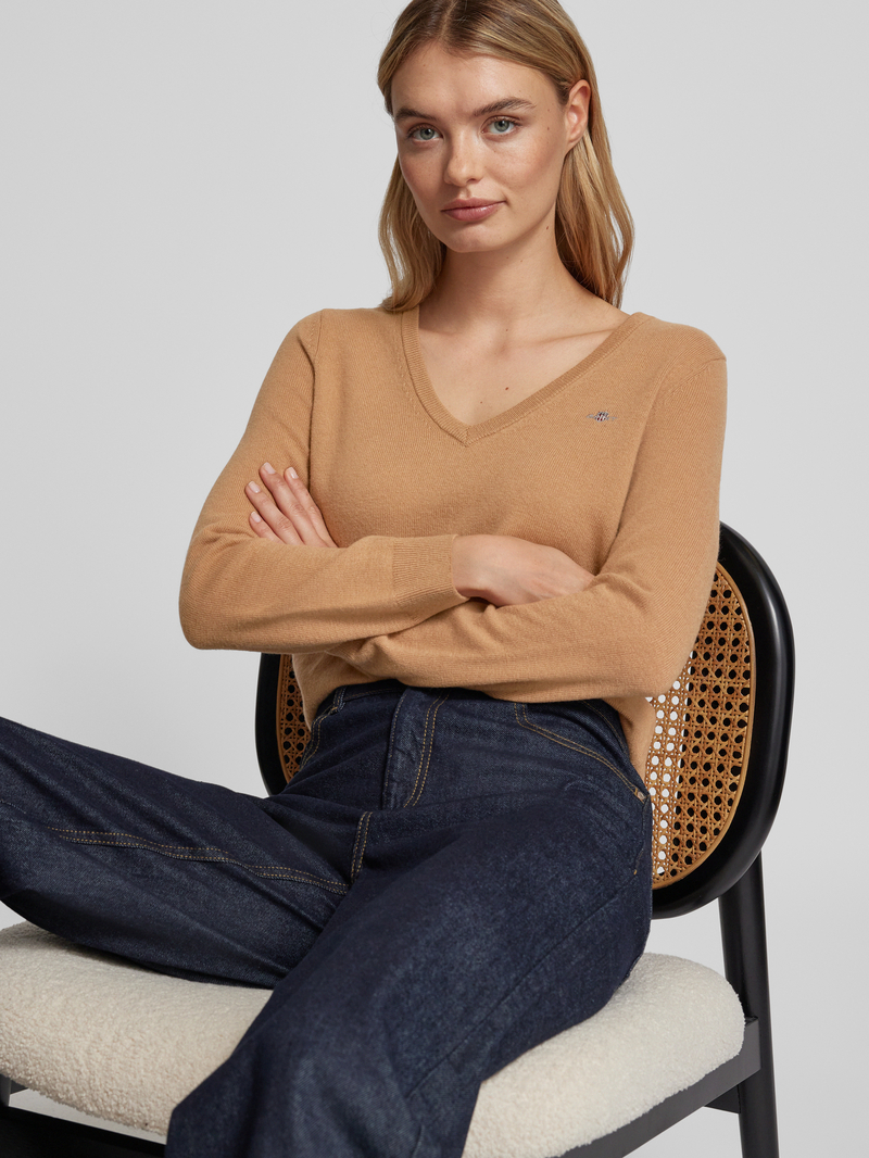 Gant Wollen pullover met V-hals