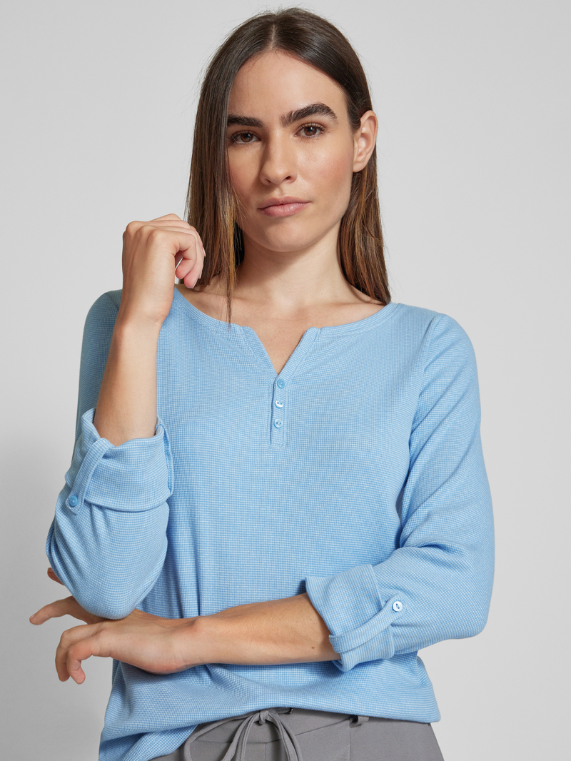 Tom Tailor Regular fit shirt met lange mouwen en biologisch katoen