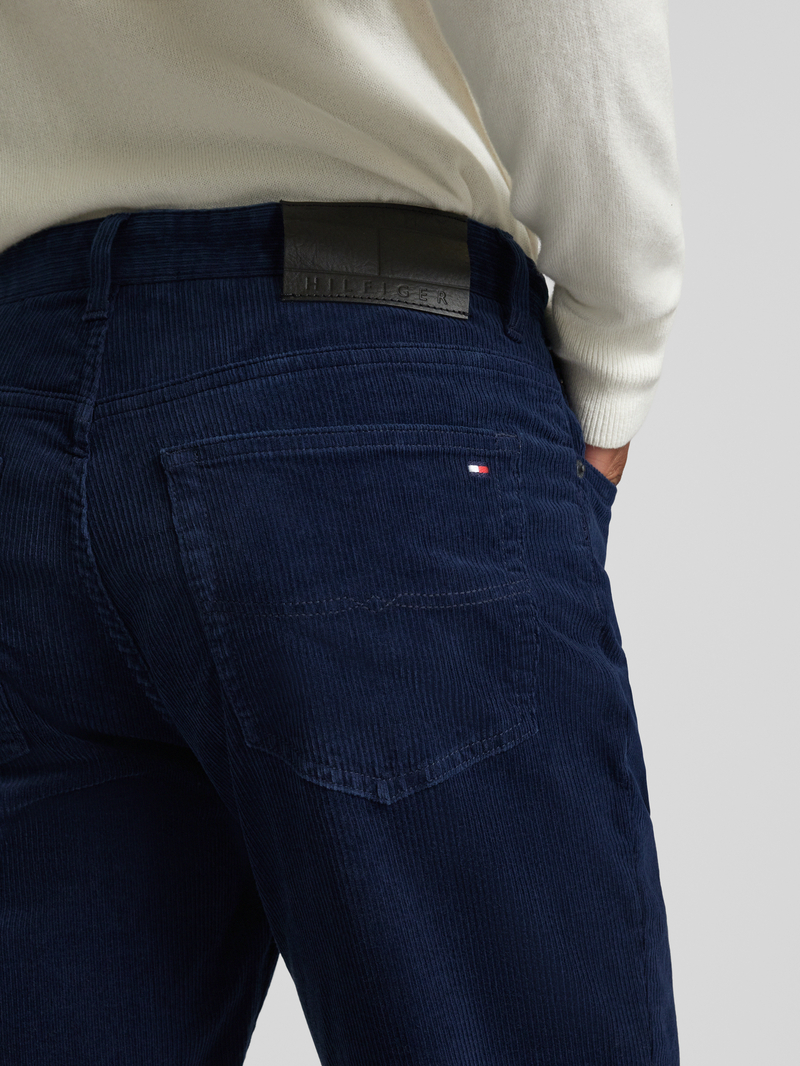 Tommy Hilfiger Straight leg corduroy broek in 5-pocketmodel model 'DENTON'