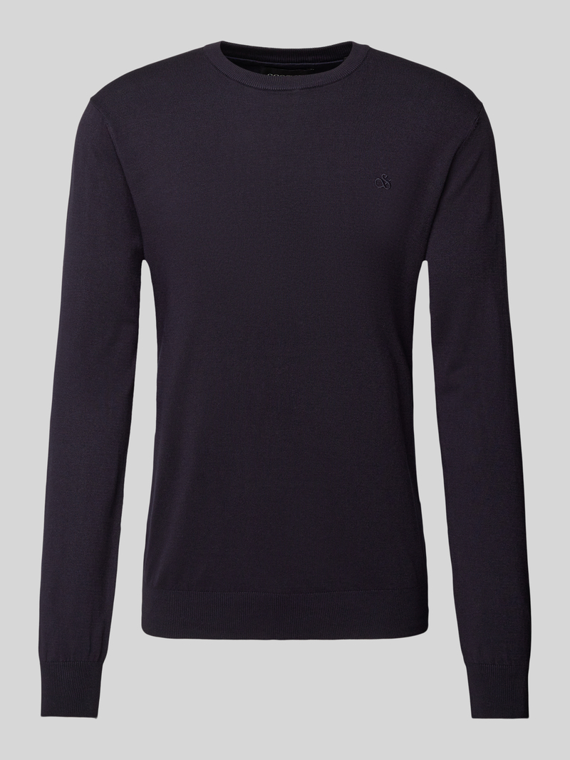 Scotch & Soda Gebreide pullover met logostitching model 'CORE'