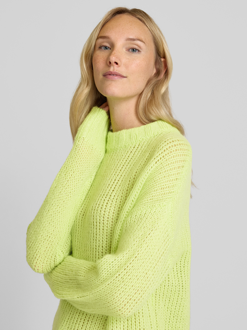 HUGO Wollen pullover met labelstitching model 'Sloossy'