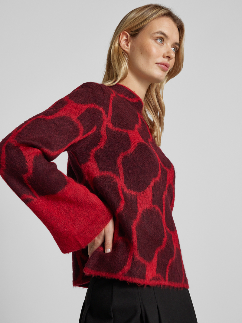 s.Oliver BLACK LABEL Relaxed fit pullover met trompetmouwen