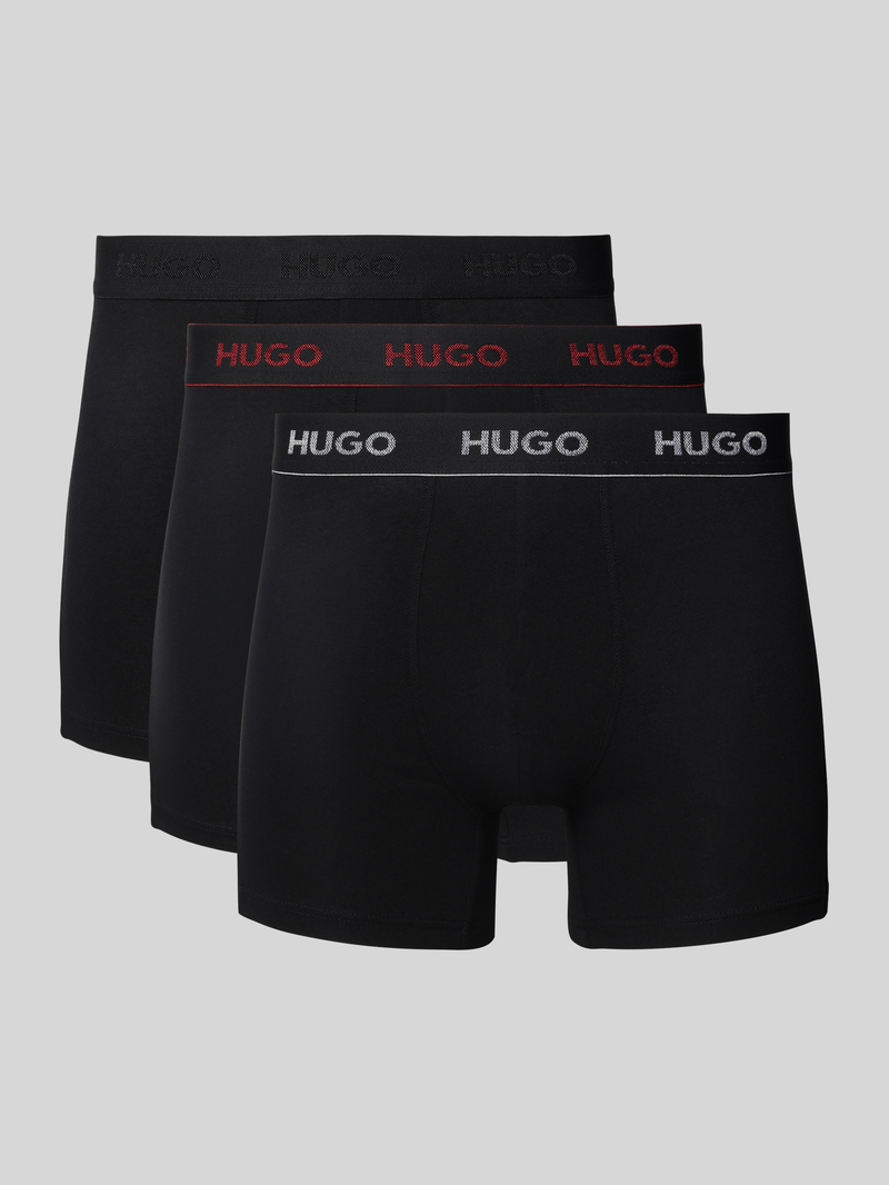 HUGO Boxershort met band met label in een set van 3 stuks