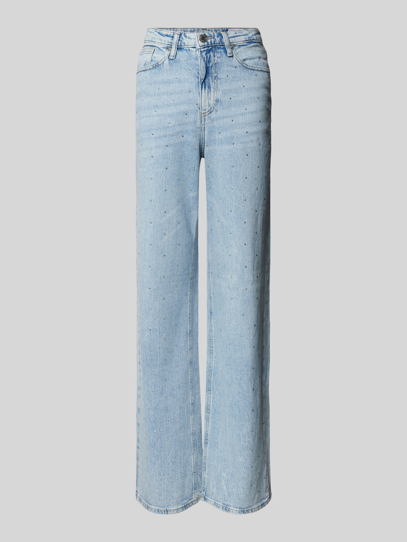 Vero Moda Wide fit high waist jeans met strass-steentjes model 'TESSA'