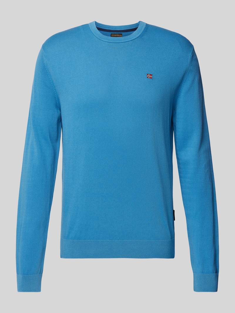 Napapijri Gebreide pullover met labelstitching model 'DROZ'
