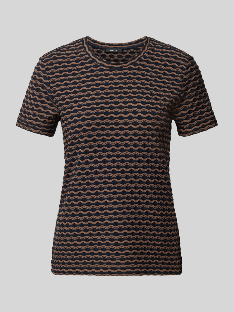 Opus T-shirt met structuurmotief model 'Siwave'