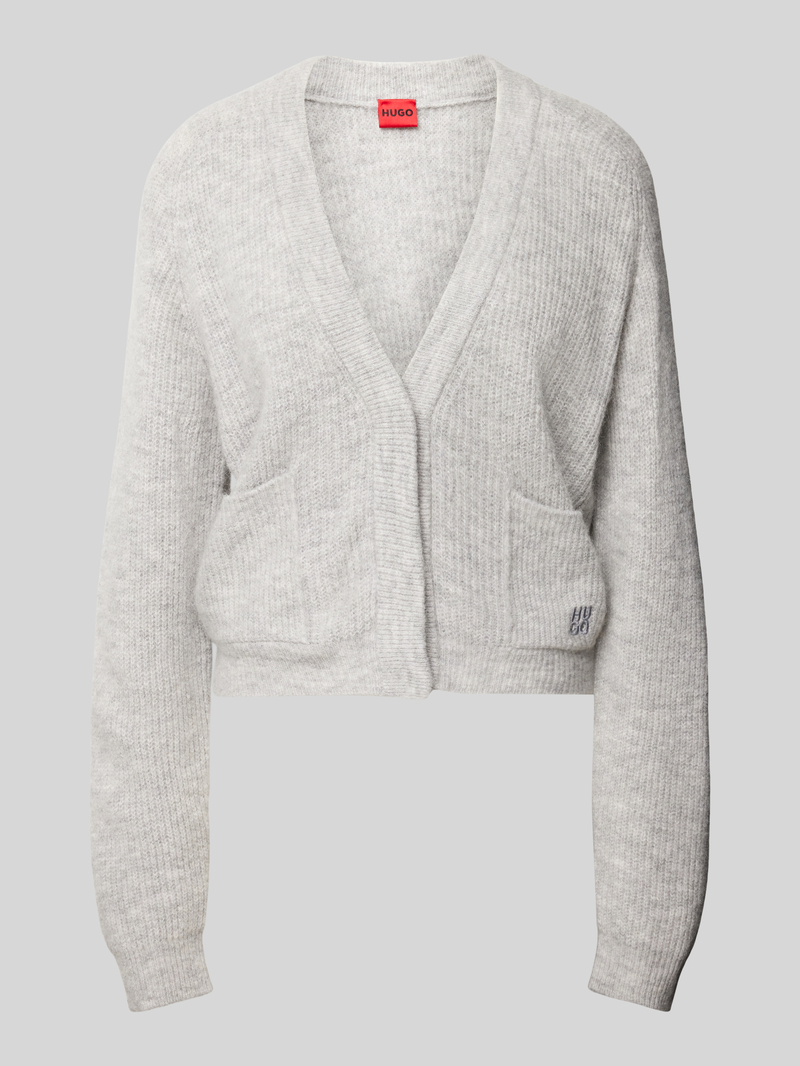 HUGO Gebreide cardigan met labelstitching model 'Sarendety'