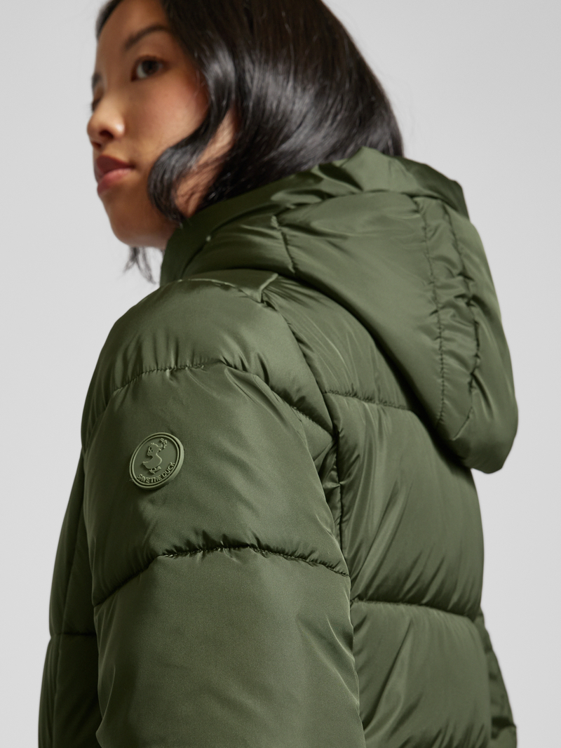 SAVE THE DUCK Gewatteerde lange jas met capuchon model 'TAYLOR'