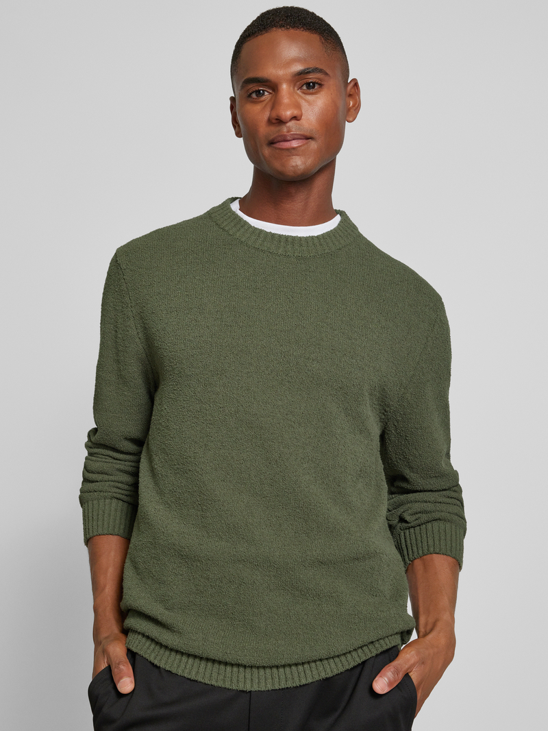 Selected Homme Gebreide pullover met ribboorden model 'LOOP'