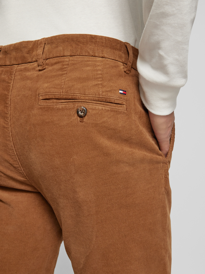 Tommy Hilfiger Regular fit corduroy broek met riemlussen model 'DENTON'