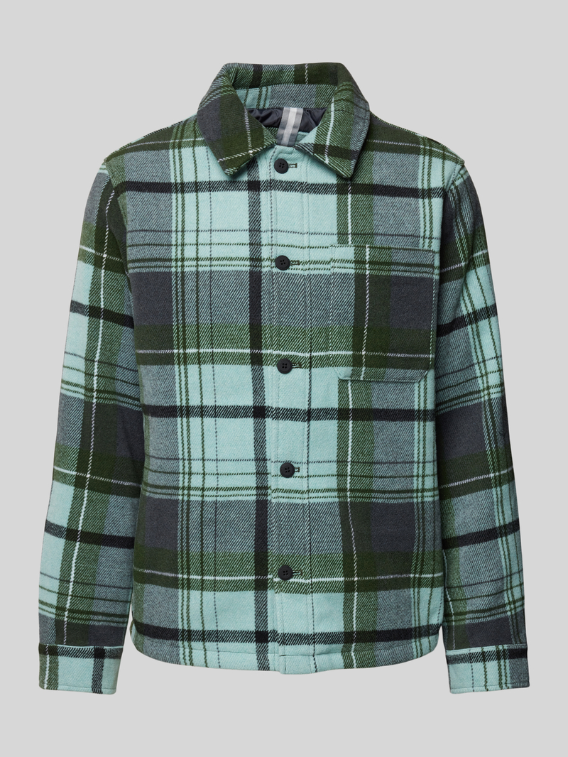 s.Oliver RED LABEL Regular fit overshirt met borstzak en ruitmotief
