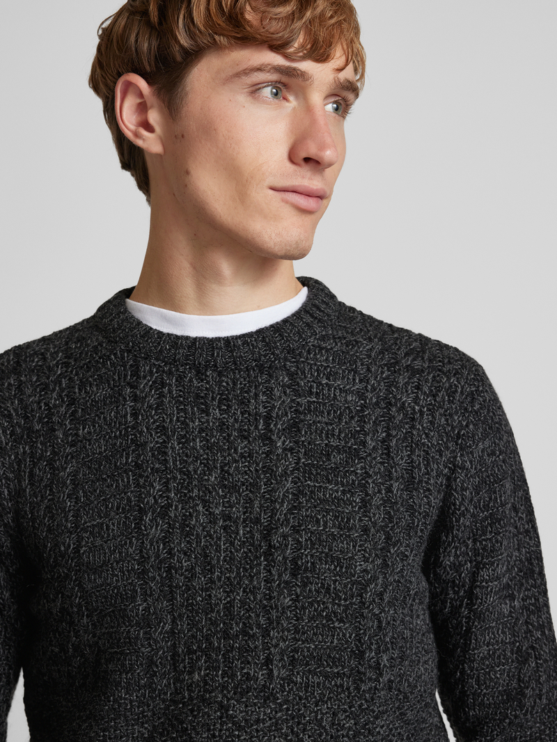 Superdry Gebreide pullover met kabelpatroon model 'Jacob'