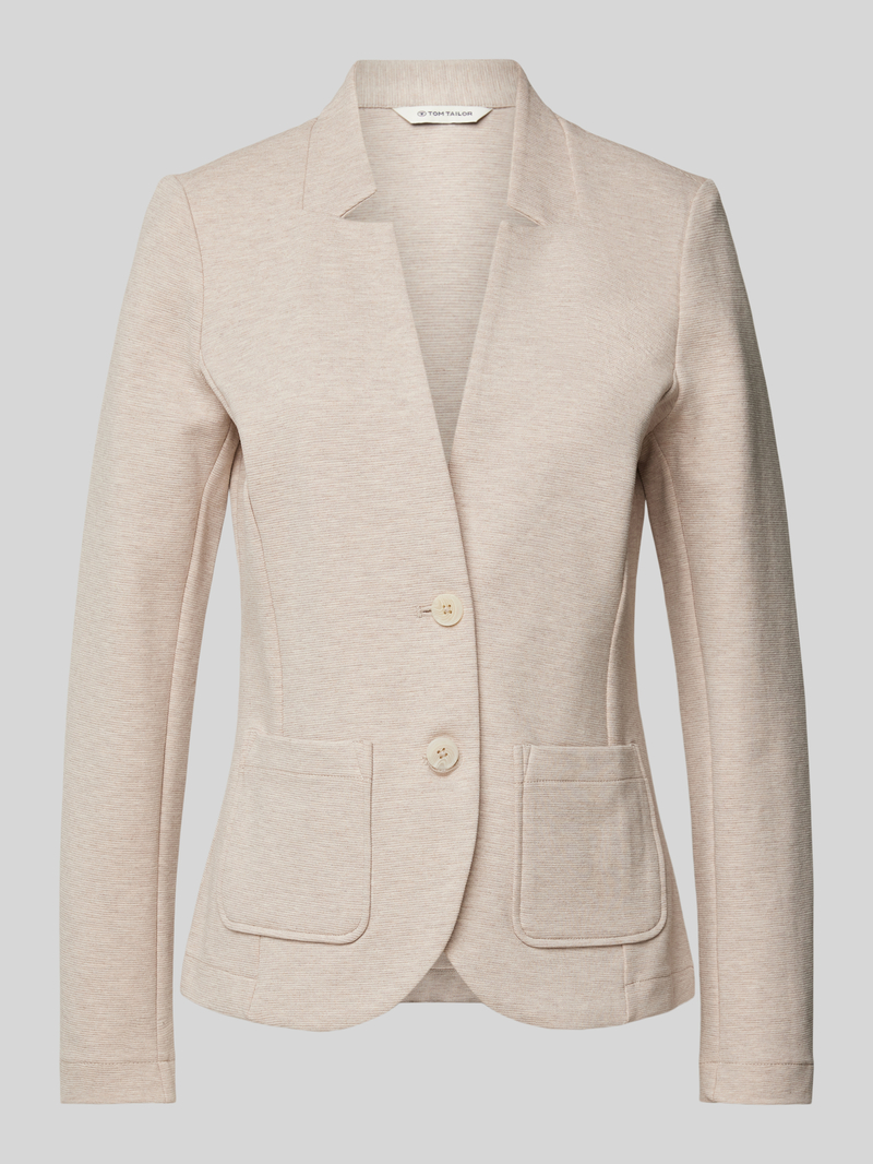 Tom Tailor Shape fit blazer van katoenmix met Ottomaanse structuur