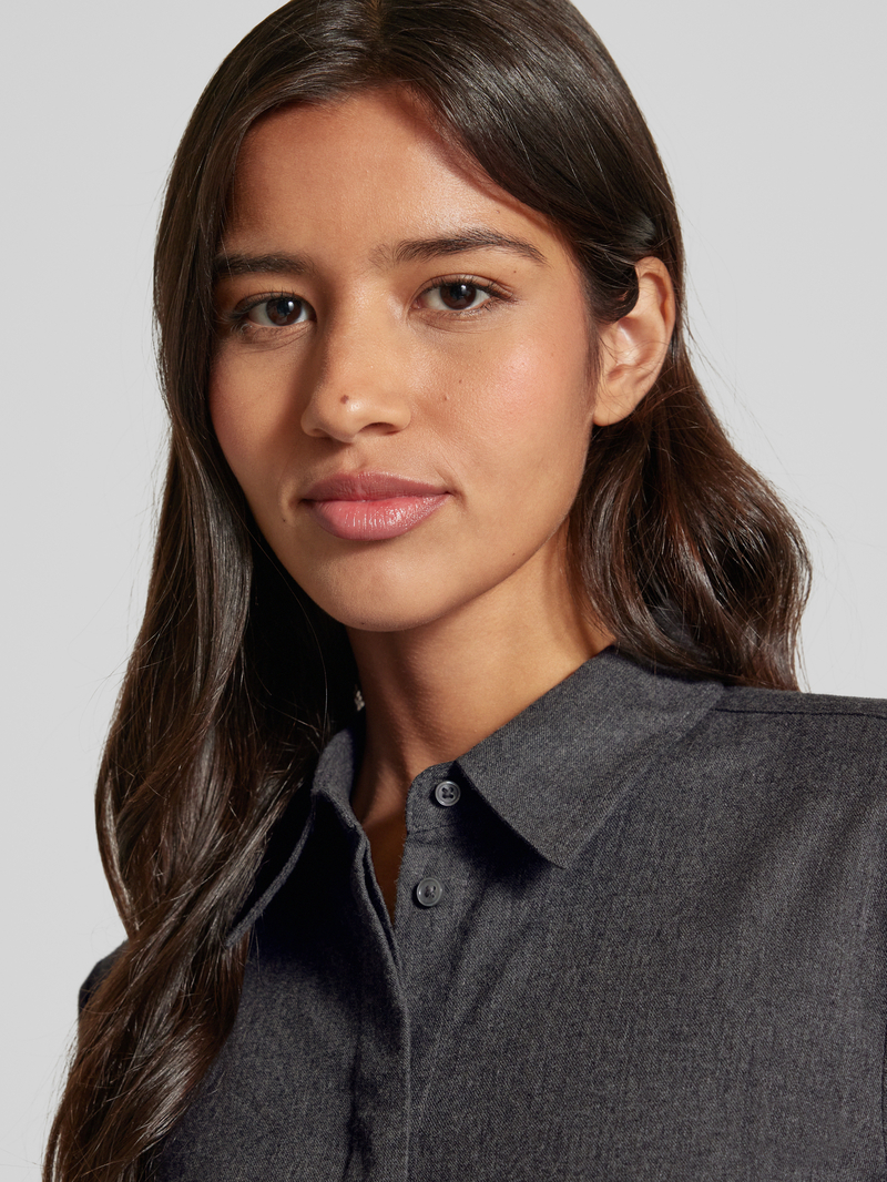 Marc O'Polo Shaped fit blouse met lange mouwen van zacht katoenflanel