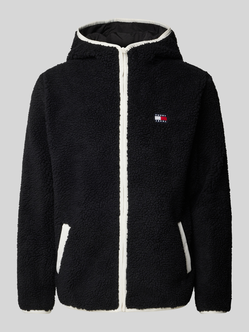 Tommy Jeans Sherpa jacket met labelpatch