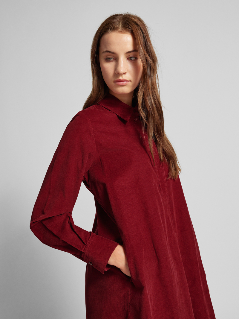 s.Oliver RED LABEL Relaxed fit overhemdjurk van fijne corduroy van puur katoen
