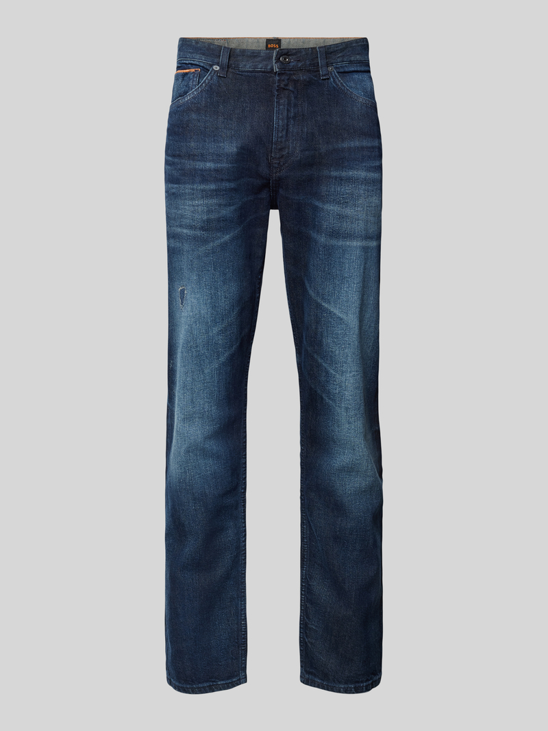Boss Orange Regular fit jeans met labeldetail model 'Selvedge'