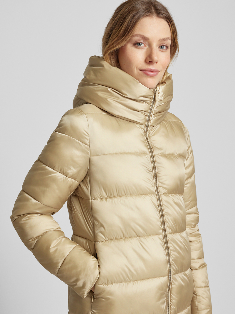 SAVE THE DUCK Gewatteerde lange jas met capuchon model 'LYSA'
