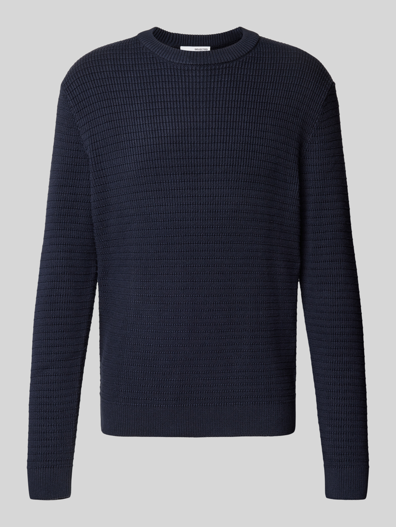 Selected Homme Gebreide pullover met ribboorden