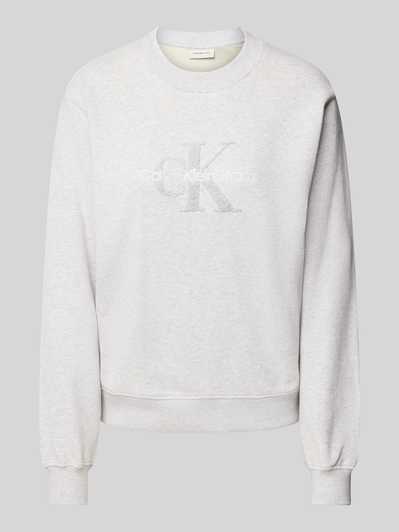 Calvin Klein Jeans Sweatshirt met labeldetail model 'CHENILLE'