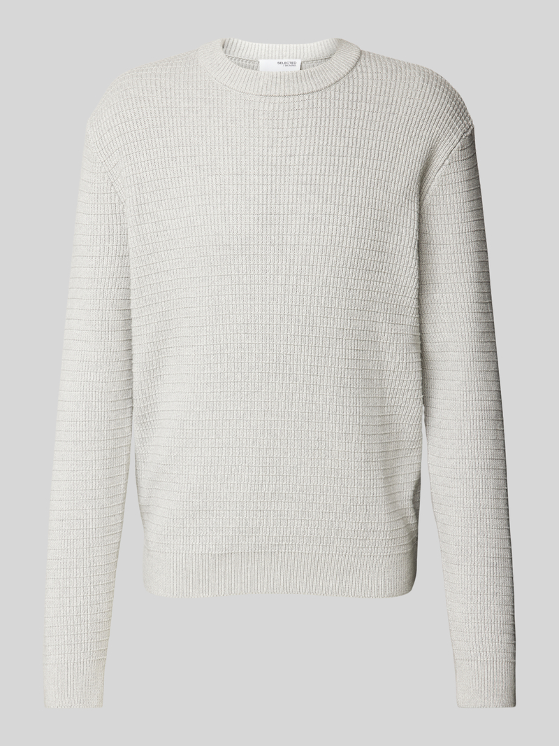 Selected Homme Gebreide pullover met ribboorden