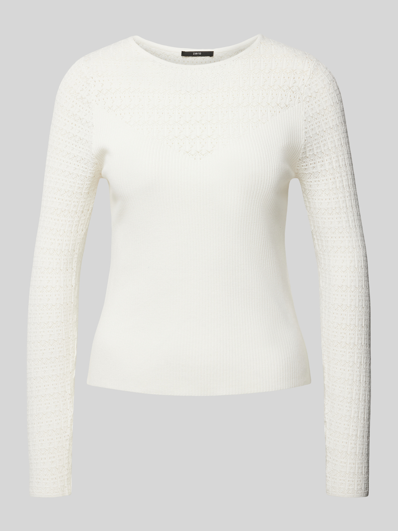 Zero Gebreide pullover in riblook