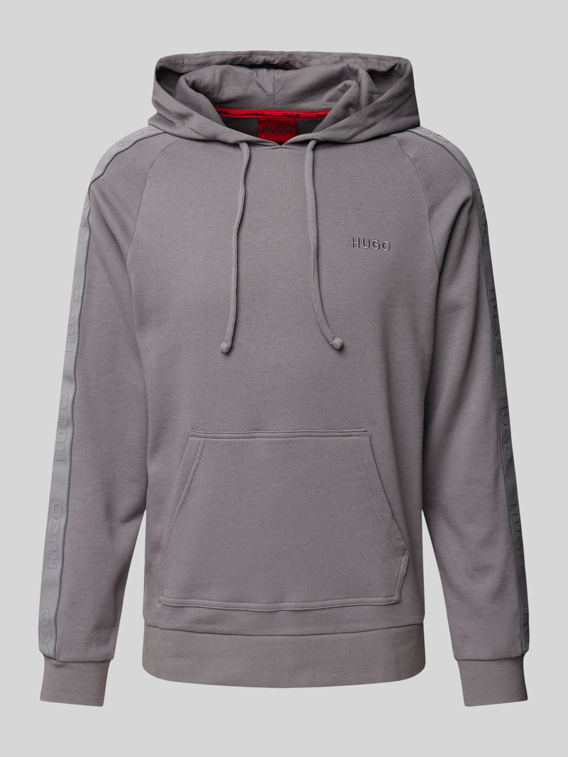 HUGO Hoodie met labelstitching