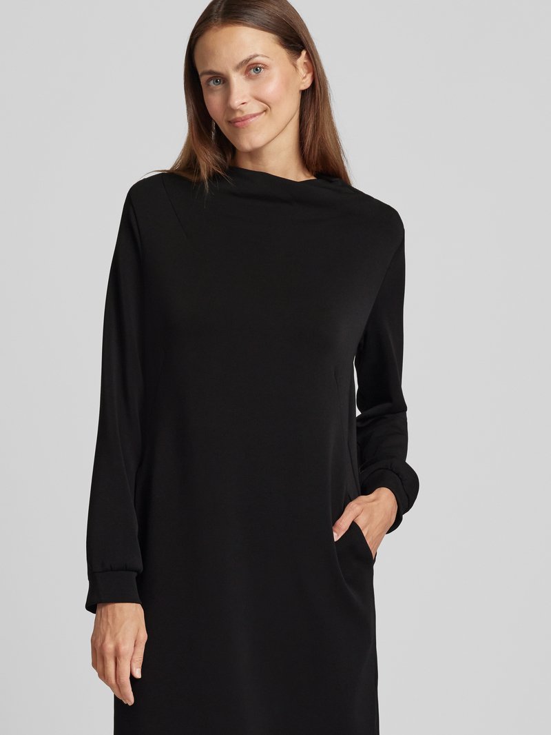 s.Oliver BLACK LABEL Loose fit sweatjurk met platte kraag