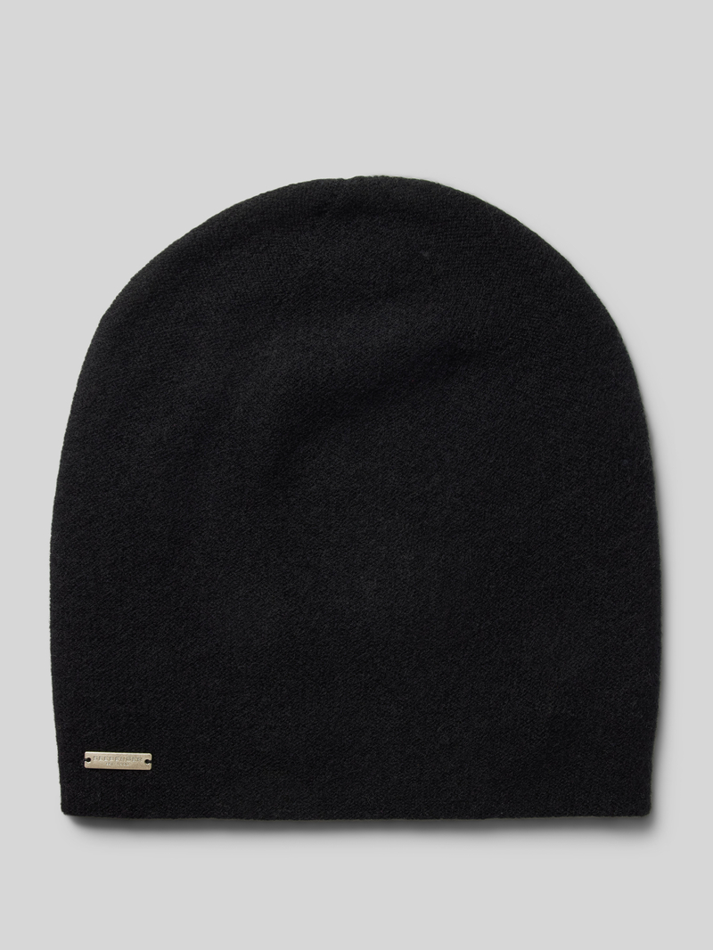 Seeberger Beanie met labeldetail