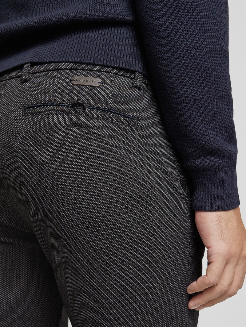 Bugatti Modern fit stoffen broek met Franse steekzakken