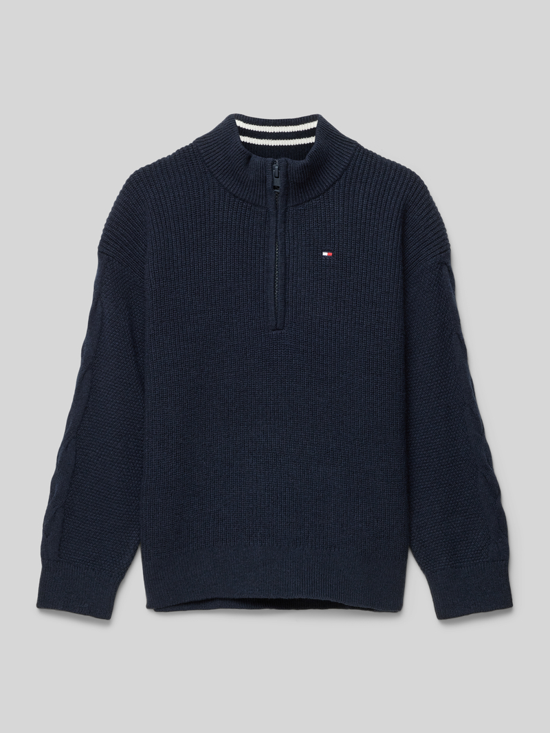Tommy Hilfiger Teens Gebreide pullover met opstaande kraag