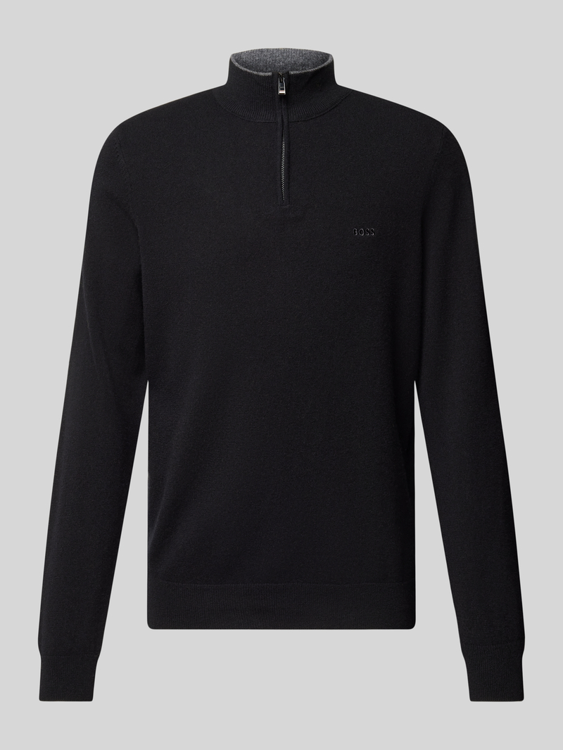 Boss Gebreide pullover met opstaande kraag model 'Emarlo'