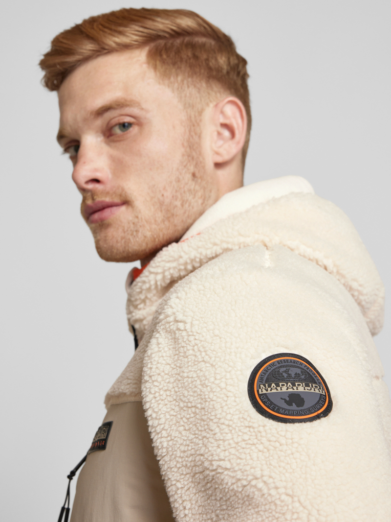 Napapijri Sweatjack met labelpatch model 'YUPIK'