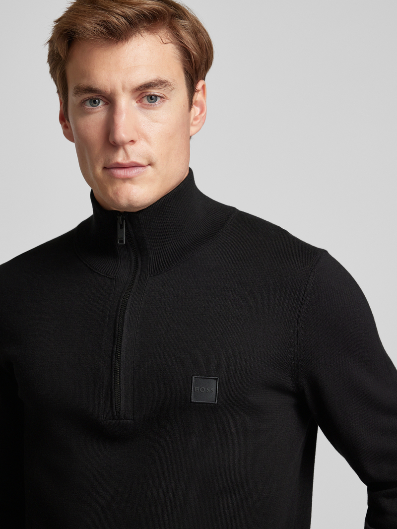 Boss Orange Gebreide pullover met labeldetail model 'Kanobix'