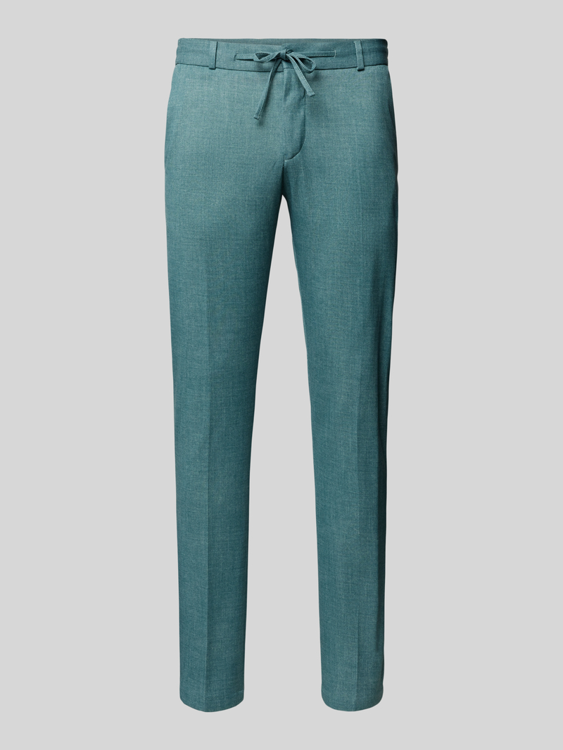 Zuitable Slim fit stoffen broek met persplooien model 'Spartaflex'