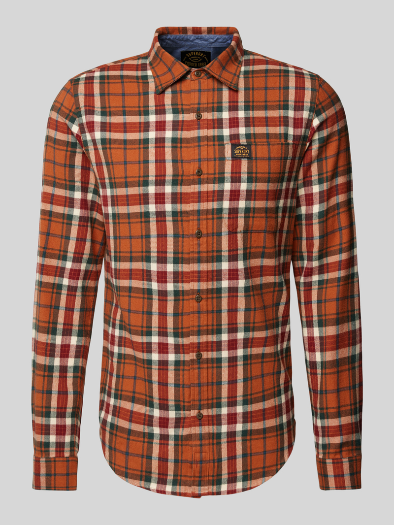 Superdry Slim fit vrijetijdsoverhemd met labelpatch model 'Lumberjack'