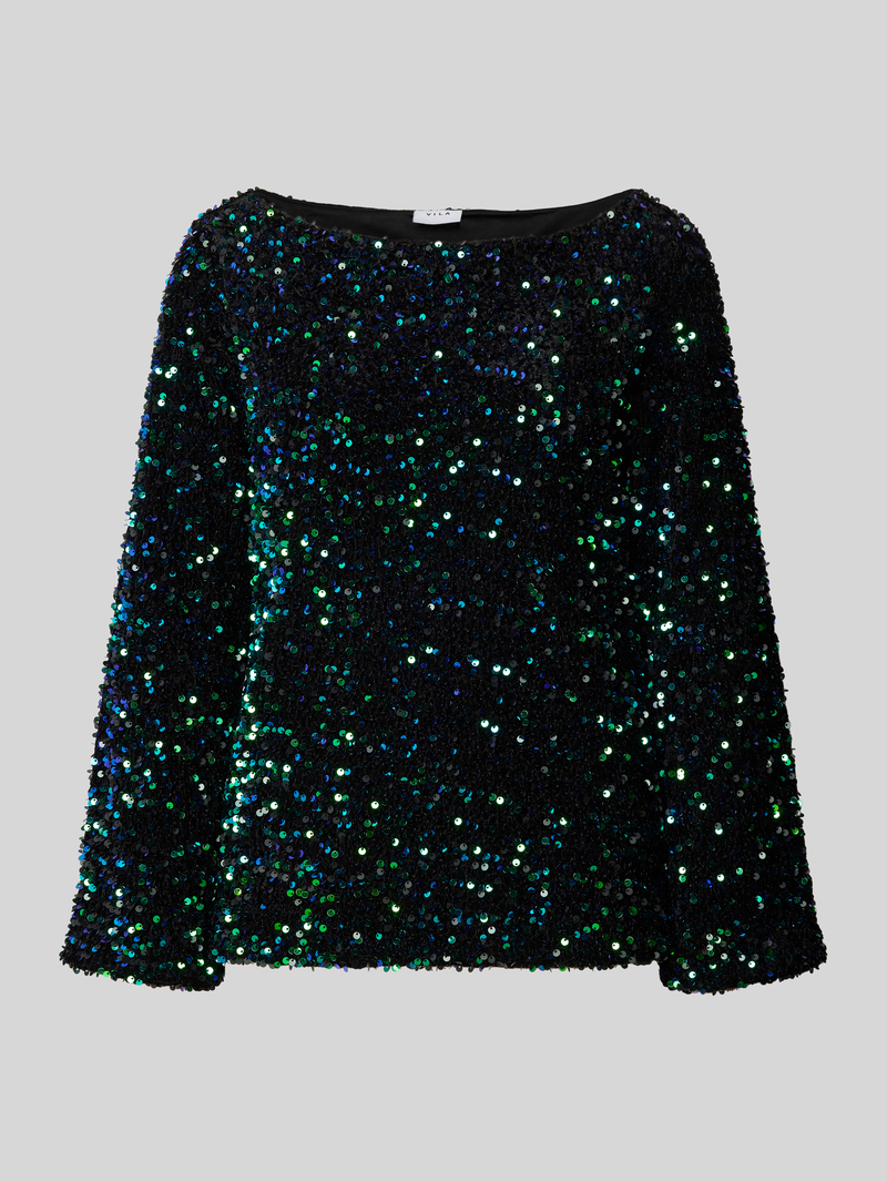 Vila Shirt met lange mouwen en pailletten model 'FAITH'