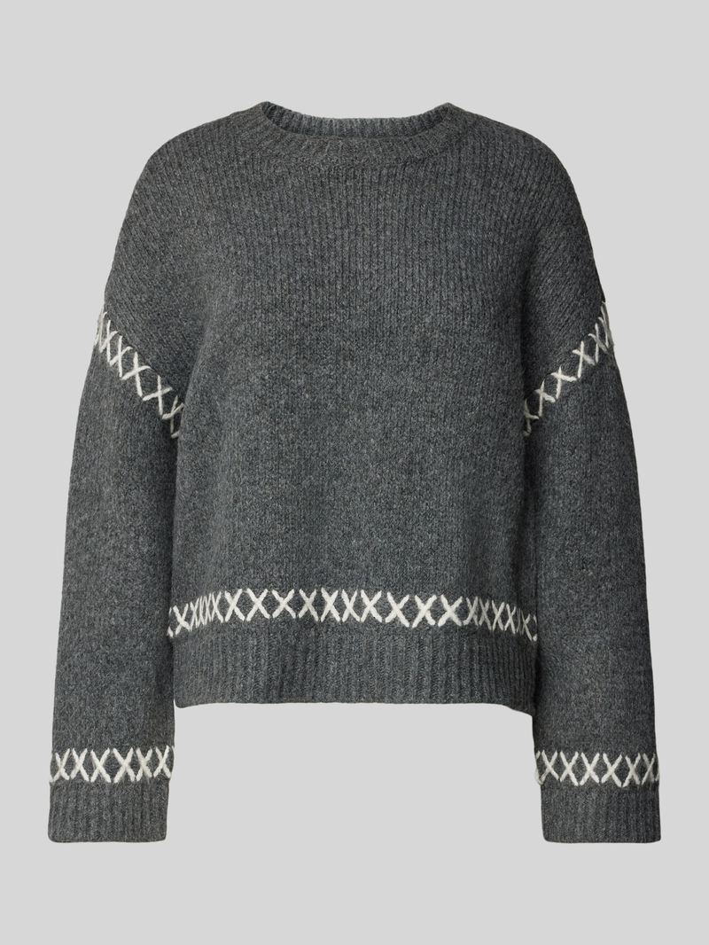 Only Regular fit gebreide pullover met ribboorden model 'AMANDA'