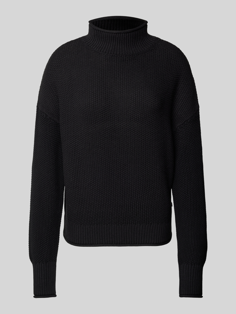 QS Gebreide pullover met opstaande kraag