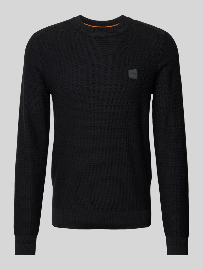 Boss Orange Gebreide pullover met ribboorden model 'Anion'