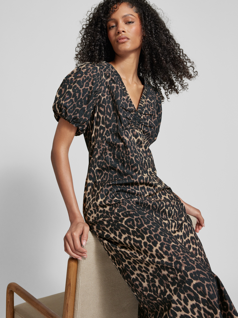 NEO NOIR Midi-jurk met V-hals model 'Illana'