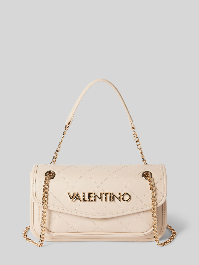 VALENTINO BAGS Handtas met doorgestikte naden en labelapplicatie, model 'MANSION'