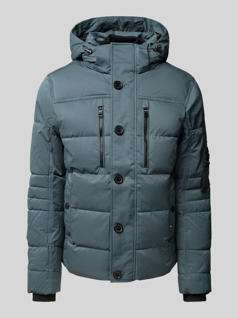 Tom Tailor Gewatteerd regular fit jack met afneembare capuchon