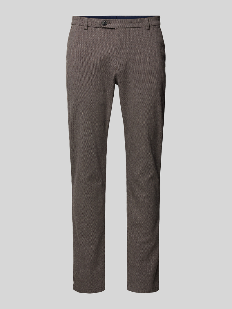 Bugatti Modern fit stoffen broek met Franse steekzakken