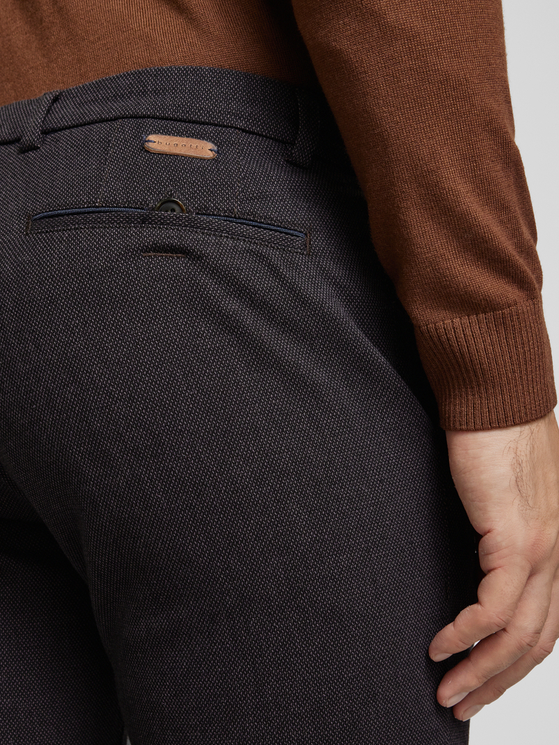 Bugatti Modern fit stoffen broek met Franse steekzakken