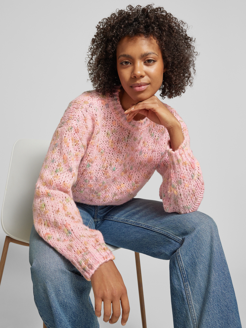 Rich & Royal Gebreide pullover met ronde hals
