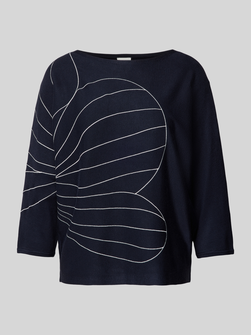 s.Oliver BLACK LABEL Comfort fit gebreide pullover met vleermuismouwen
