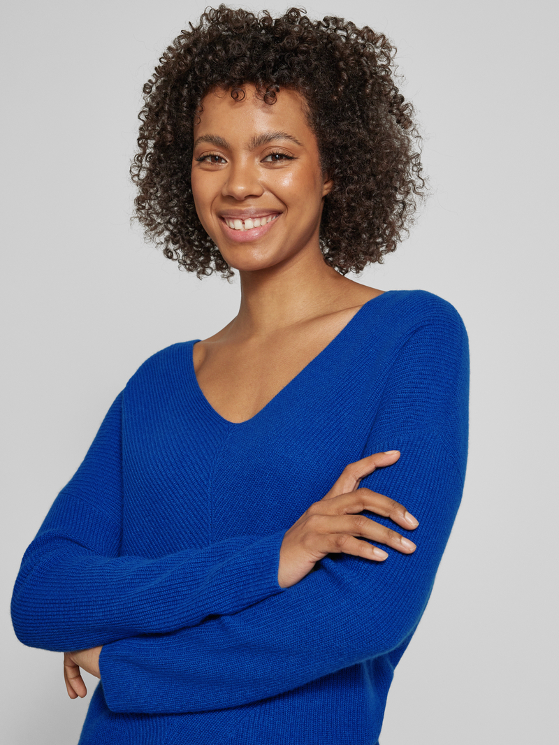 FYNCH-HATTON Kasjmier gebreide pullover met V-hals